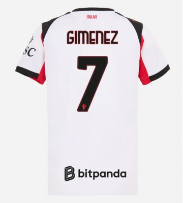 AC Milan Santiago Gimenez #7 Udebanetrøje Dame 2025-26 Kortærmet